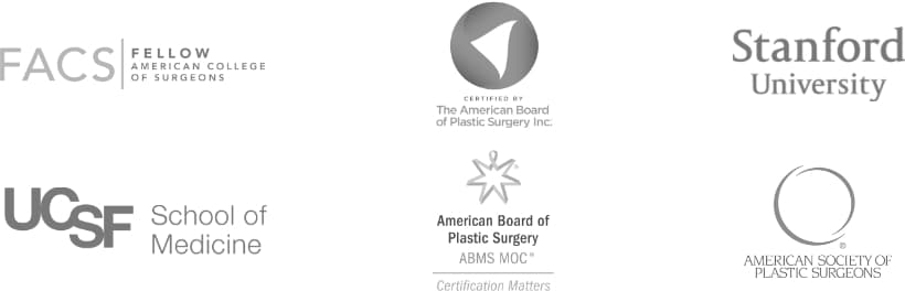 Dr. Stoker credentials: FACS: Fellow American College of Surgeons, Certified by The American Board of Plastic Surgery Inc., Stanford University, UCSF School of Medicine, American Board of Plastic Surgery ABMS MOC, American Society of Plastic Surgeons