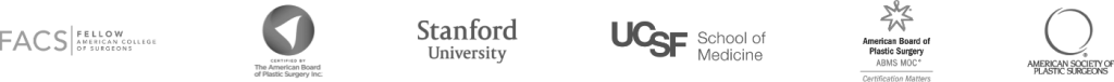 Dr. Stoker credentials: FACS: Fellow American College of Surgeons, Certified by The American Board of Plastic Surgery Inc., Stanford University, UCSF School of Medicine, American Board of Plastic Surgery ABMS MOC, American Society of Plastic Surgeons