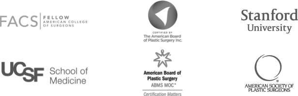 Dr. Stoker credentials: FACS: Fellow American College of Surgeons, Certified by The American Board of Plastic Surgery Inc., Stanford University, UCSF School of Medicine, American Board of Plastic Surgery ABMS MOC, American Society of Plastic Surgeons